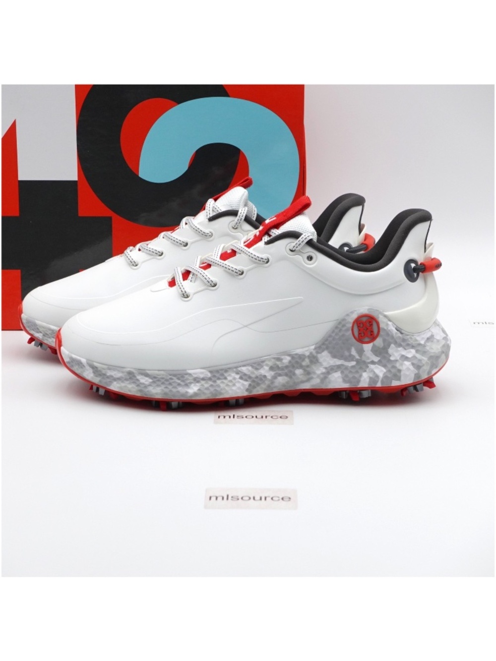 NEW Size 10 Men's G/FORE MG4+ O2 G/Lock Camo Golf Shoes GMF000133-SCHA Snow